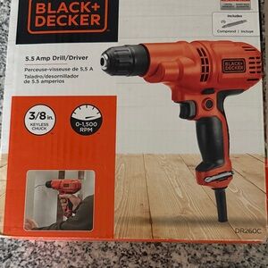 Black & Decker Red Corded Drill 5.5 Amp Drill/Driver